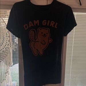 DAM GIRL! Beaver dark grey SOFT TShirt